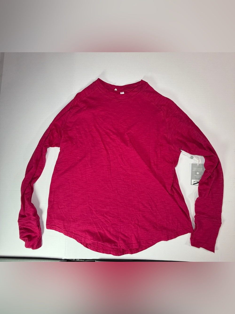 NWT Zella Women's Long-Sleeve Crew Neck Top - Raspberry Pink Minor flaw